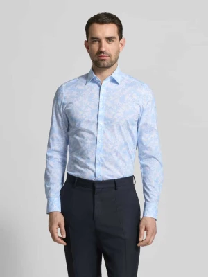 Koszula biznesowa o kroju slim fit z kołnierzykiem typu kent OLYMP Level Five