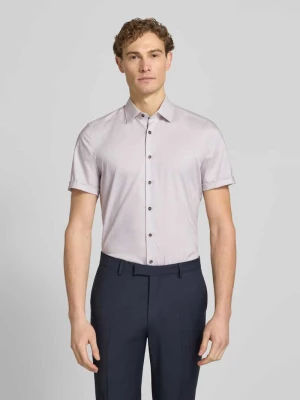 Koszula biznesowa o kroju slim fit z kołnierzykiem typu kent OLYMP Level Five