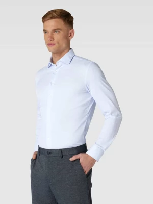 Koszula biznesowa o kroju slim fit z kołnierzykiem typu kent seidensticker