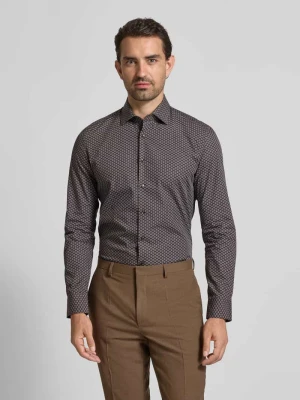 Koszula biznesowa o kroju slim fit z kołnierzykiem typu kent seidensticker