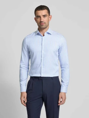 Koszula biznesowa o kroju slim fit z kołnierzykiem typu kent Seidensticker Błękitny