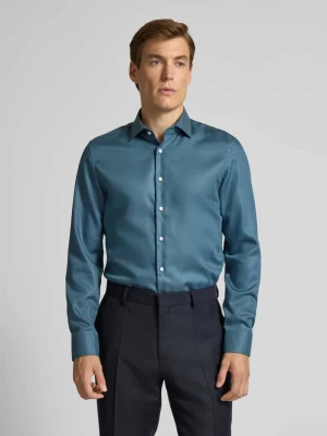 Koszula biznesowa o kroju slim fit z kołnierzykiem typu kent Seidensticker Zielony