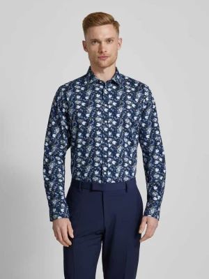 Koszula biznesowa o kroju slim fit z kwiatowym wzorem na całej powierzchni Jake*s