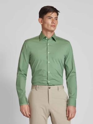 Koszula biznesowa o kroju slim fit z listwą guzikową Boss