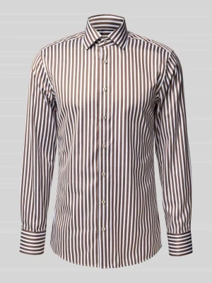 Koszula biznesowa o kroju slim fit z listwą guzikową Eterna