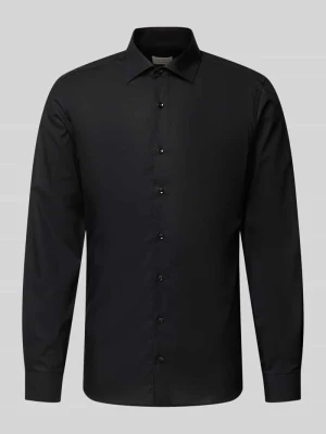 Koszula biznesowa o kroju slim fit z listwą guzikową Eterna