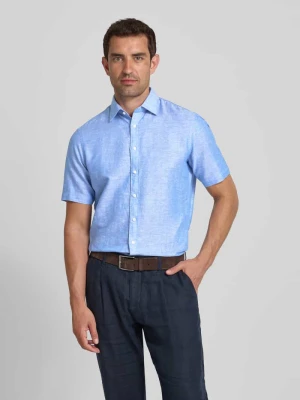 Koszula lniana o kroju slim fit z listwą guzikową Jake*s