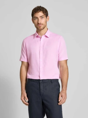 Koszula lniana o kroju slim fit z listwą guzikową Jake*s
