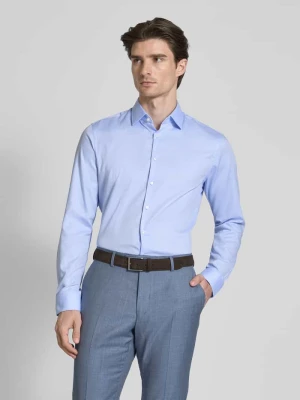 Koszula biznesowa o kroju slim fit z listwą guzikową Jake*s Błękitny