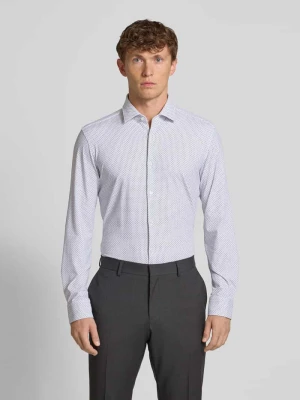 Koszula biznesowa o kroju slim fit z listwą guzikową model ‘Kenno’ Hugo Biały