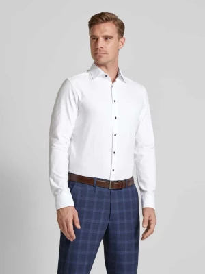 Koszula biznesowa o kroju slim fit z listwą guzikową seidensticker
