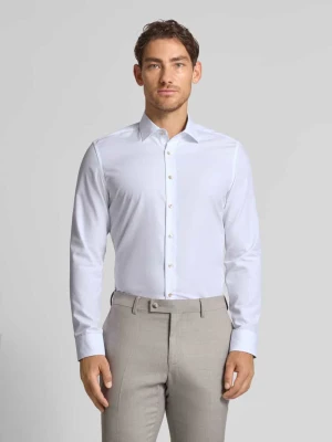 Koszula biznesowa o kroju slim fit z listwą guzikową seidensticker