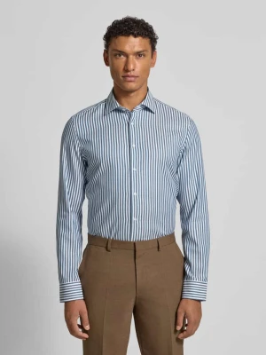 Koszula biznesowa o kroju slim fit z listwą guzikową seidensticker