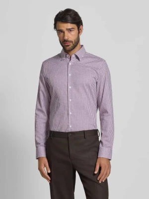 Koszula biznesowa o kroju slim fit z listwą guzikową seidensticker