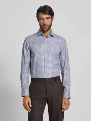 Koszula biznesowa o kroju slim fit z listwą guzikową seidensticker
