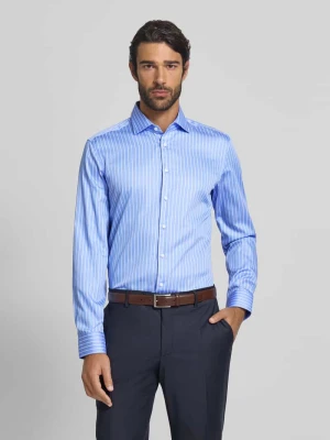 Koszula biznesowa o kroju slim fit z listwą guzikową seidensticker