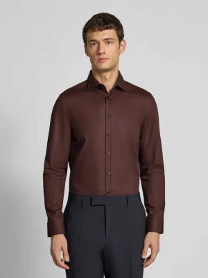 Koszula biznesowa o kroju slim fit z listwą guzikową seidensticker