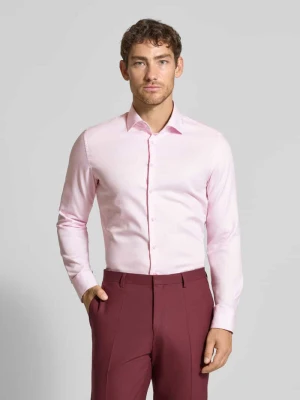 Koszula biznesowa o kroju slim fit z listwą guzikową seidensticker