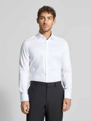 Koszula biznesowa o kroju slim fit z listwą guzikową seidensticker