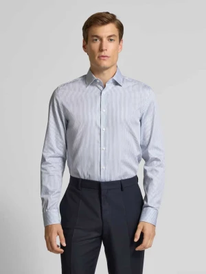 Koszula biznesowa o kroju slim fit z listwą guzikową seidensticker
