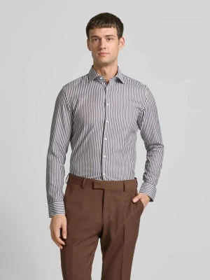 Koszula biznesowa o kroju slim fit z listwą guzikową seidensticker