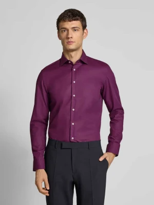 Koszula biznesowa o kroju slim fit z listwą guzikową seidensticker
