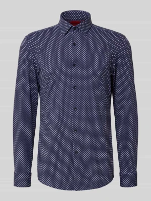 Koszula biznesowa o kroju slim fit z materiału ze streczem model ‘KENNO’ HUGO