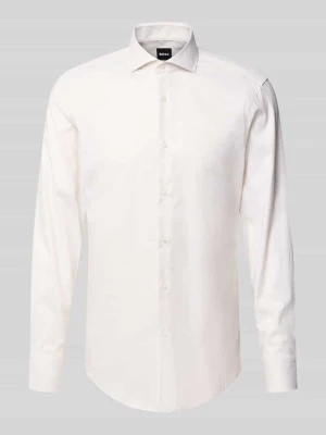 koszula biznesowa o kroju slim fit z mieszanka bawełny model 'H-HANK-SP' Boss Piaskowy