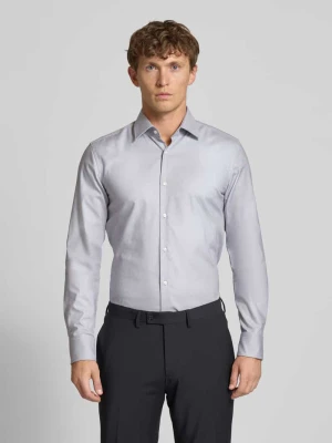 Koszula biznesowa o kroju slim fit z mieszanki bawełny i elastanu Boss