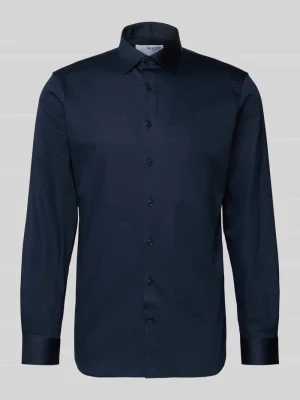Koszula biznesowa o kroju slim fit z mieszanki bawełny model 'FILIP' Selected Homme Ciemnoniebieski