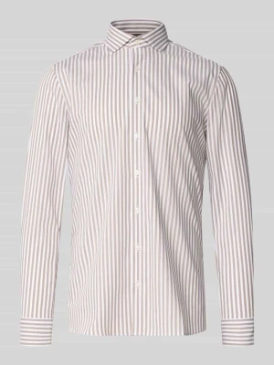 Koszula biznesowa o kroju slim fit z mieszanki bawełny OLYMP Level 5 Camel
