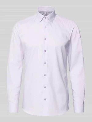 Koszula biznesowa o kroju slim fit z mieszanki bawełny z kołnierzykiem typu kent OLYMP Level Five