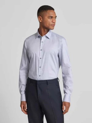 Koszula biznesowa o kroju slim fit z mieszanki bawełny z kołnierzykiem typu kent OLYMP Level Five