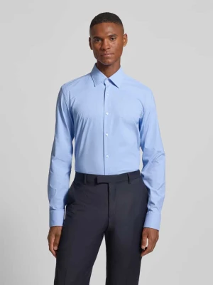Koszula biznesowa o kroju slim fit z oddychającego materiału model ‘KENT’ Boss Błękitny