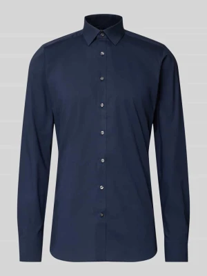 Koszula biznesowa o kroju slim fit z popeliny z bardzo długim rękawem OLYMP Level Five