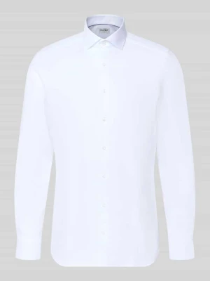 Koszula biznesowa o kroju slim fit z tkaniny big twill OLYMP Level 5 Biały