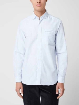 Koszula biznesowa o kroju slim fit z tkaniny Oxford model ‘Giovanni’ Fil Noir