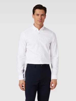 Koszula biznesowa o kroju slim fit z wyhaftowanym logo model ‘OXFORD’ CK Calvin Klein