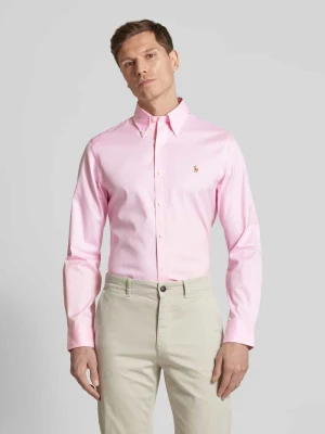 Koszula biznesowa o kroju slim fit z wyhaftowanym logo Polo Ralph Lauren