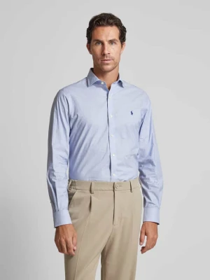 Koszula biznesowa o kroju slim fit z wyhaftowanym logo Polo Ralph Lauren