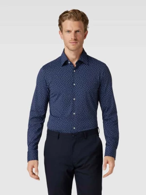 Koszula biznesowa o kroju slim fit ze wzorem na całej powierzchni Boss