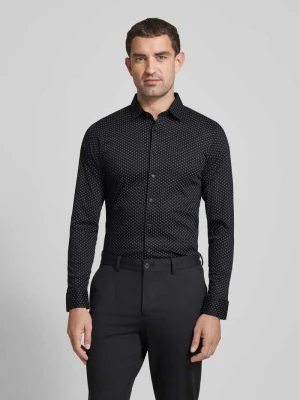 Koszula biznesowa o kroju slim fit ze wzorem na całej powierzchni Desoto