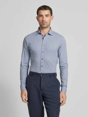 Koszula biznesowa o kroju slim fit ze wzorem na całej powierzchni Desoto