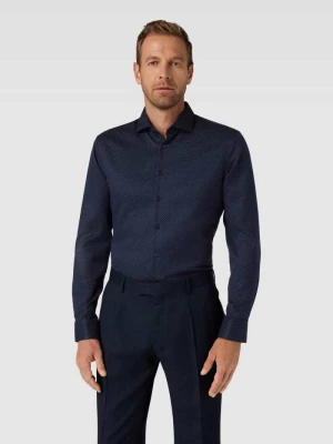 Koszula biznesowa o kroju slim fit ze wzorem na całej powierzchni Jake*s