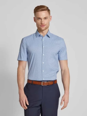 Koszula biznesowa o kroju slim fit ze wzorem na całej powierzchni Jake*s