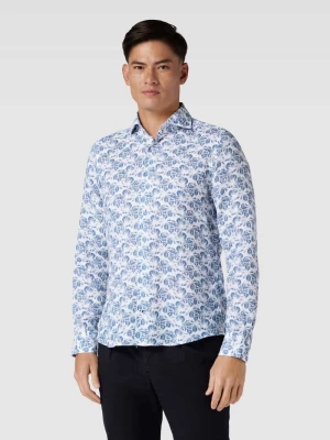 Koszula biznesowa o kroju slim fit ze wzorem na całej powierzchni Joop!