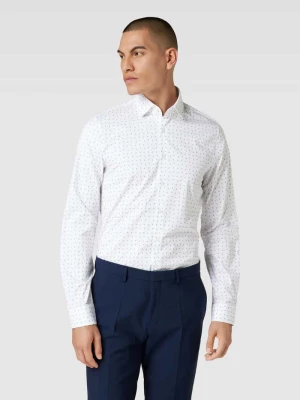 Koszula biznesowa o kroju slim fit ze wzorem na całej powierzchni model ‘Bari’ CK Calvin Klein
