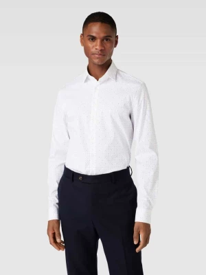 Koszula biznesowa o kroju slim fit ze wzorem na całej powierzchni model ‘Bari’ CK Calvin Klein