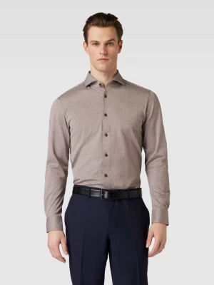 Koszula biznesowa o kroju slim fit ze wzorem na całej powierzchni model ‘Hal’ Boss