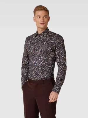 Koszula biznesowa o kroju slim fit ze wzorem na całej powierzchni model ‘Hank’ Boss